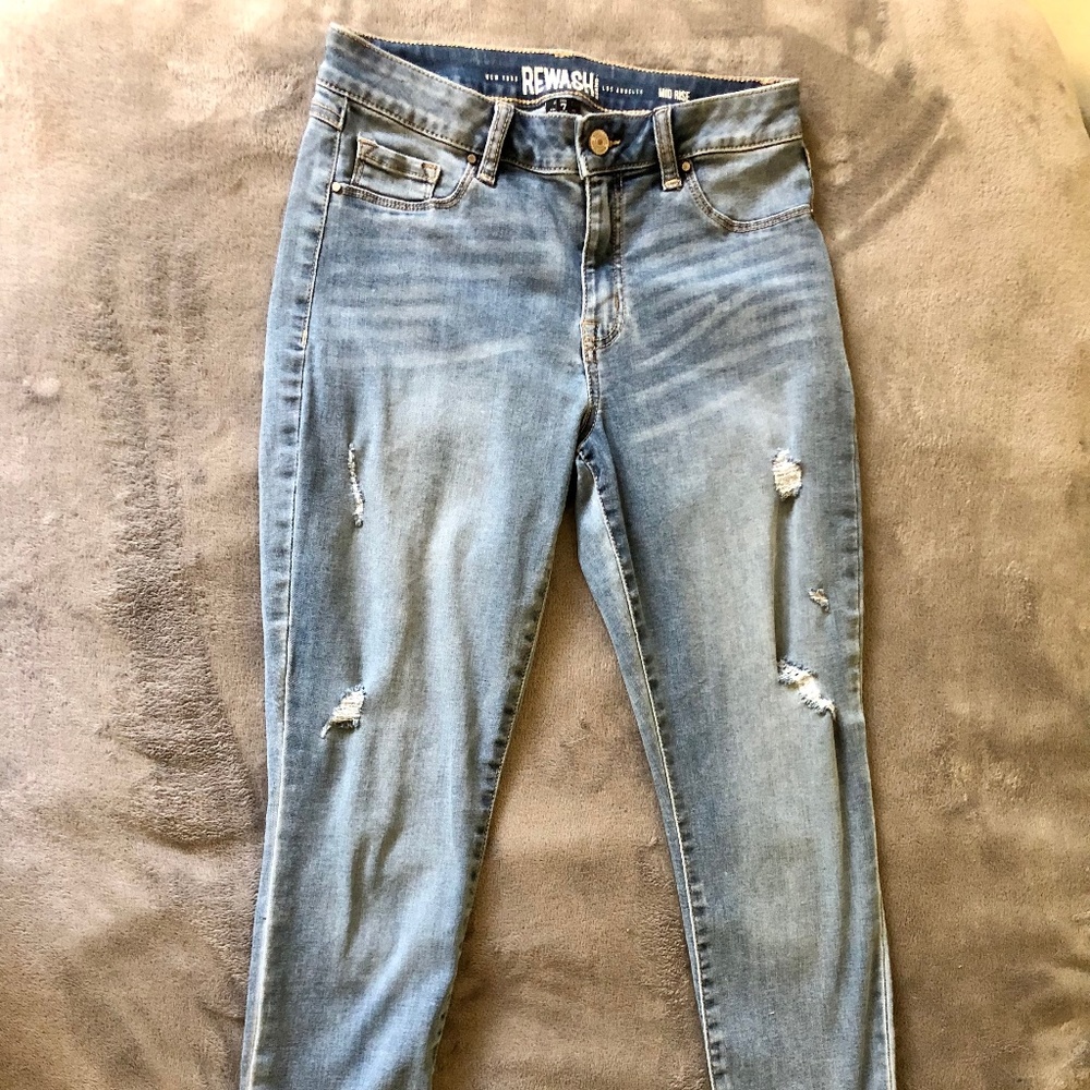 Light wash ripped jeans